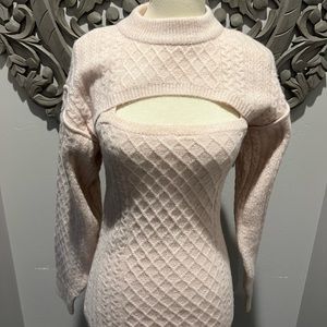 NWT- Knit dress with crop sweater